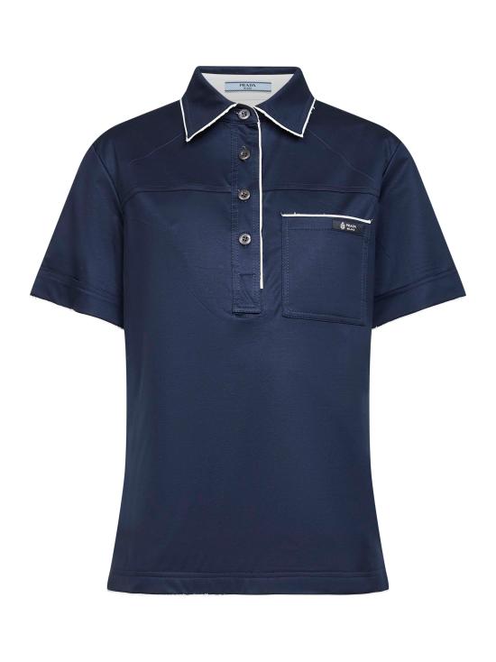 26SS 프라다 폴로 티셔츠 P963NOOO173LF0008 NAVY
