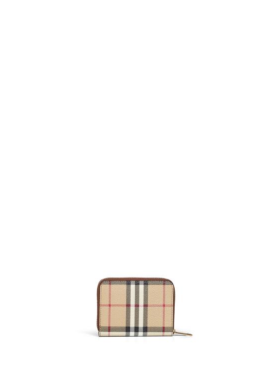 26FW 버버리 스몰 체크 집 어라운드 월렛 8109810 A9534 BROWN - BURBERRY