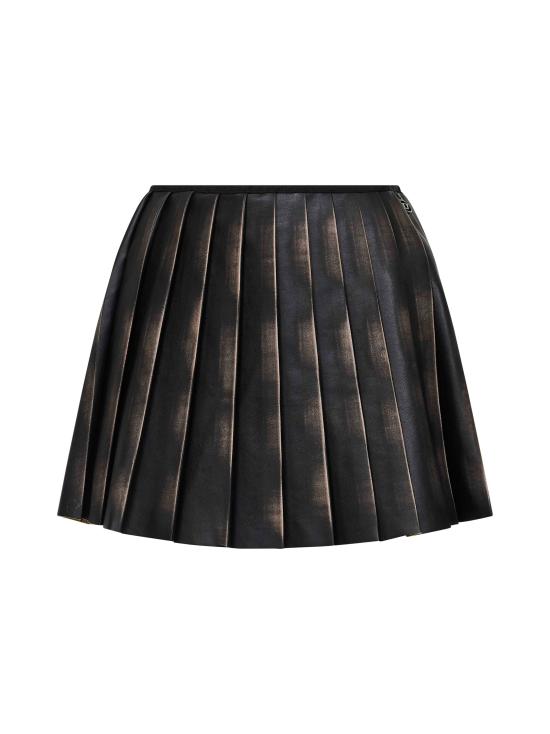 26SS 디젤 Short pleated distressed effect 스커트 A211530ALBP9XX BROWN