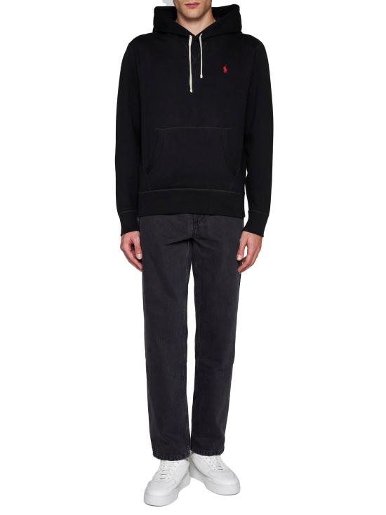 26FW 폴로 랄프로렌 포니로고 자수 후드 티셔츠 710766778 008 BLACK - POLO RALPH LAUREN
