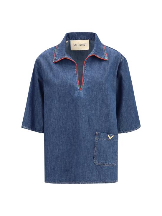 26FW 발렌티노 가라바니 셔츠 9B3DB03R9YA BLUE