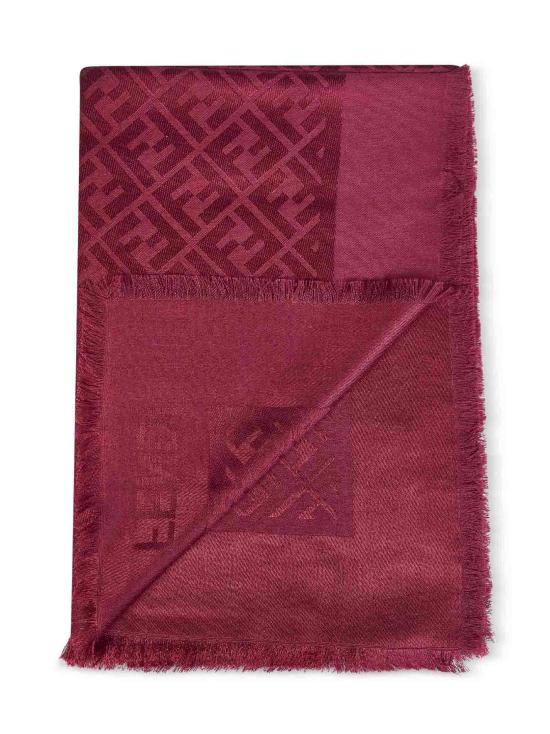 26FW 펜디 오가닉 실크 울 FF 숄 FXT069AJW7F0GGG BURGUNDY - FENDI