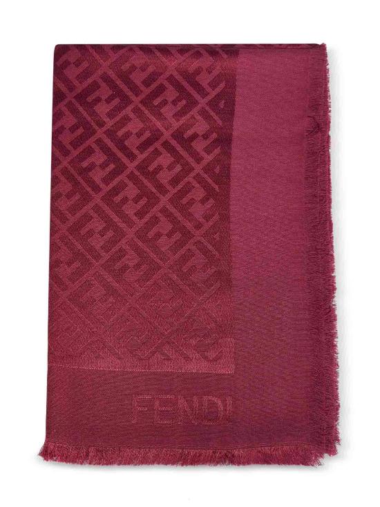 26FW 펜디 오가닉 실크 울 FF 숄 FXT069AJW7F0GGG BURGUNDY