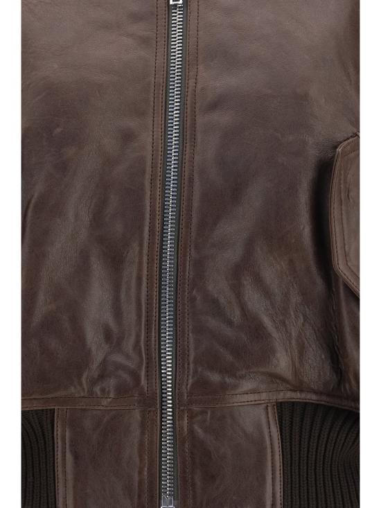26FW 릭 오웬스 세키아 크롭드 플라이트 보머 자켓 RP02F5702LBE BROWN - RICK OWENS