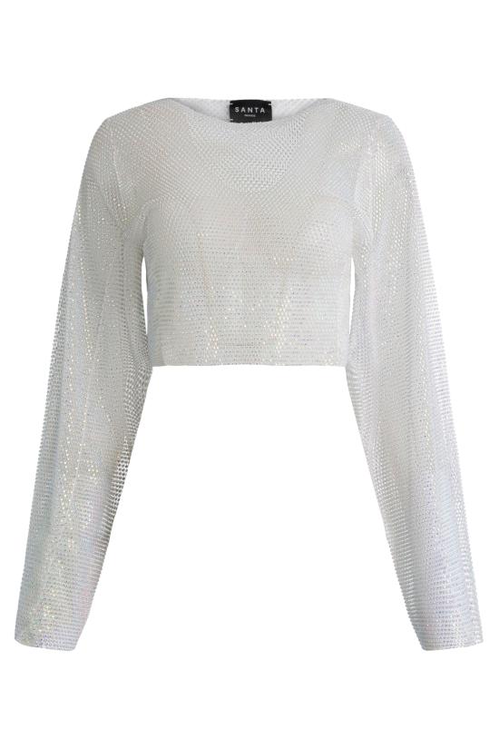 산타 브랜즈 블라우스 DIAMOND TOP WIDE SLEEVE WHITE