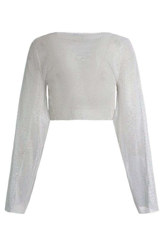  산타 브랜즈 블라우스 DIAMOND TOP WIDE SLEEVE WHITE - SANTA BRANDS