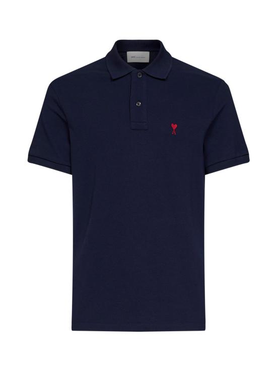 26FW 아미 스몰 하트 로고 폴로 셔츠 BFUPL001760430 NAVY