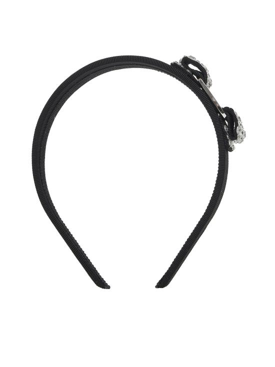 26FW 살바토레 페라가모 헤어 액세서리 342758PTACRYSTAL524893 BLACK