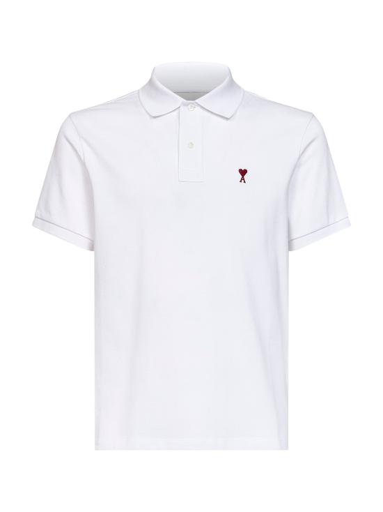 26FW 아미 스몰 하트 로고 폴로 셔츠 BFUPL001760100 WHITE
