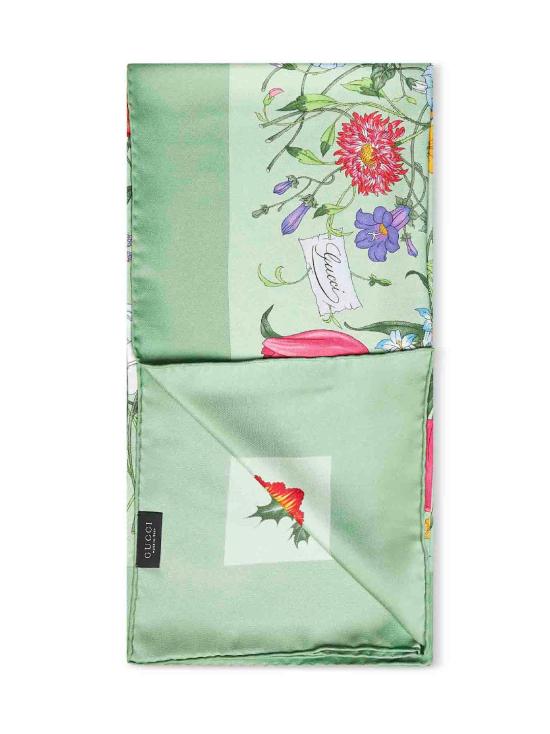 26FW 구찌 프린트 실크 트윌 까레 8234863G0013967 GREEN - GUCCI