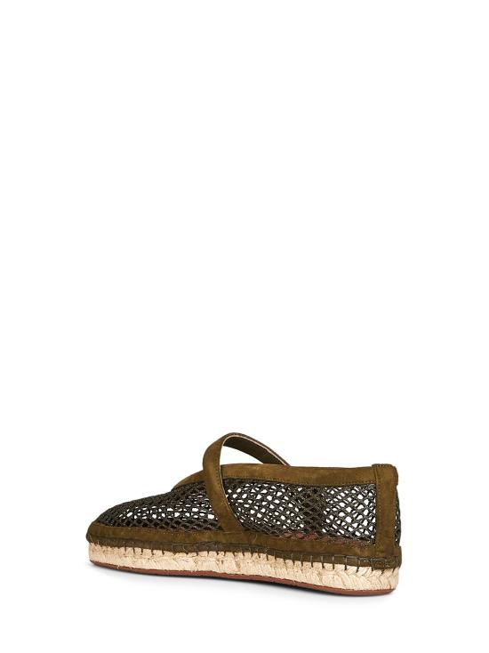 26FW 알라이아 플랫 슈즈 AA3P1002A040 U21 GREEN - ALAIA