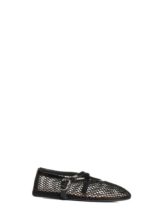26FW 알라이아 피쉬넷 발레 플랫 AA3A029TK007 999 BLACK - ALAIA