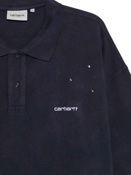 26FW 칼하트 폴로 티셔츠 I036856SPLATTER Dark Blue - CARHARTT