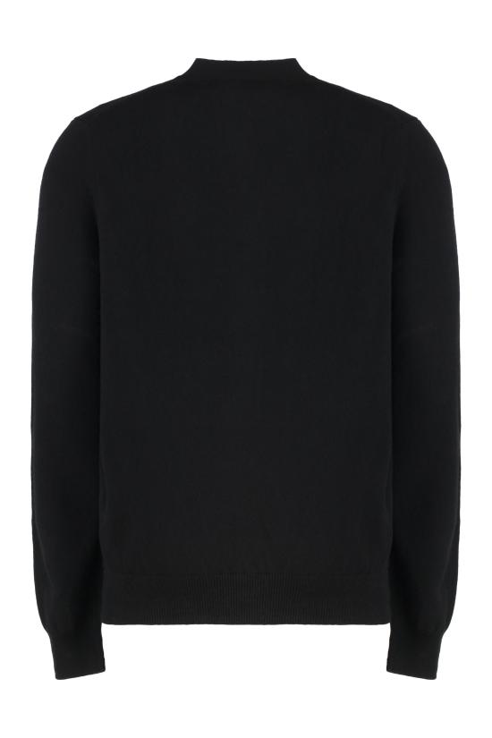  꼼데가르송 V넥 하트 와펜 가디건 AX N008 051 BLACK - COMME DES GARCONS
