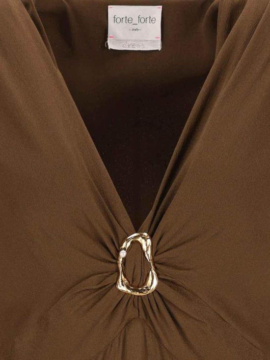 26FW 포르테포르테 롱 원피스 15089F50A6100 Brown - FORTE FORTE