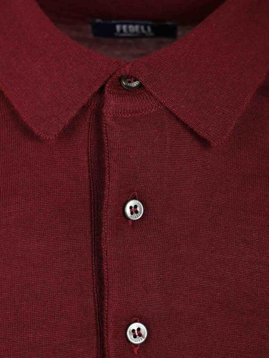 26FW 페델리 폴로 티셔츠 MU0L709121 Dark Red - FEDELI