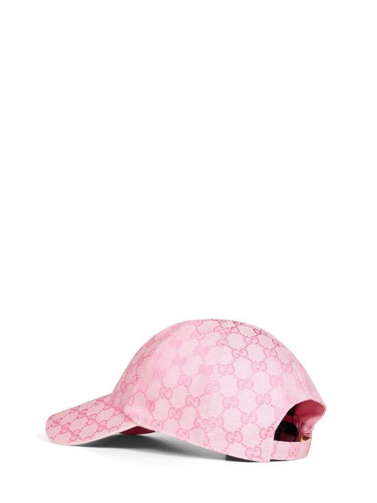 26FW 구찌 GG 코튼 캔버스 베이스볼 캡 8757333HBMD5072 PINK - GUCCI