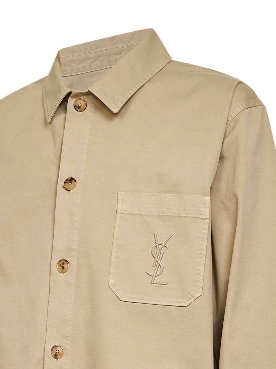 26SS 생로랑 코튼 카산드라 오버셔츠 861004Y04VD8441 BEIGE - SAINT LAURENT