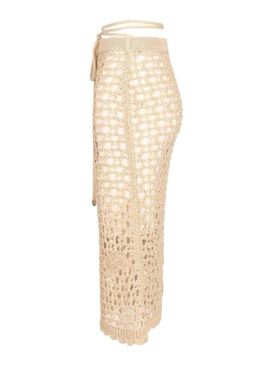 26FW 디 아티코 롱 스커트 260WCS00297KCC006RA060 Beige - THE ATTICO