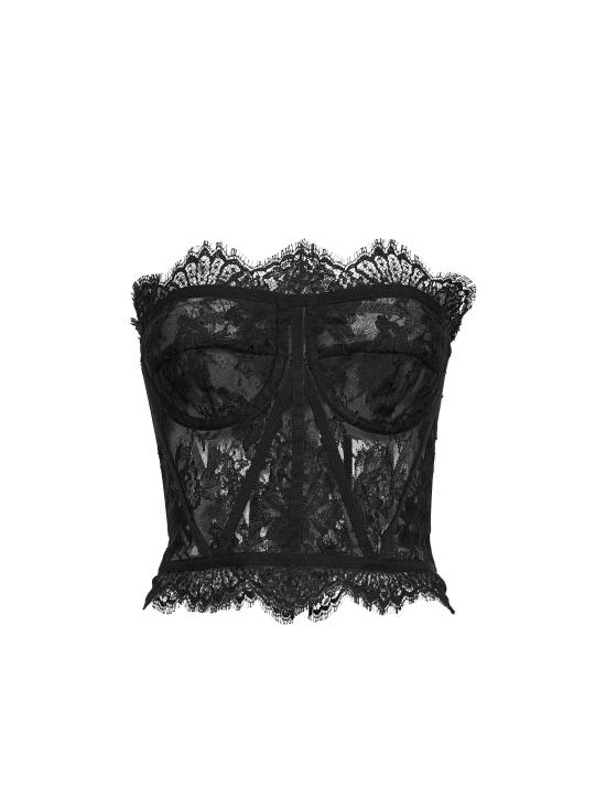 26FW 돌체앤가바나 레이스 뷔스티에 F72X4THLMQJN0000 BLACK