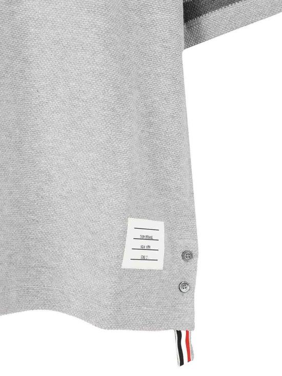 26FW 톰브라운 텍스처드 피케 4바 티 MJS296AJ0248050 GREY - THOM BROWNE