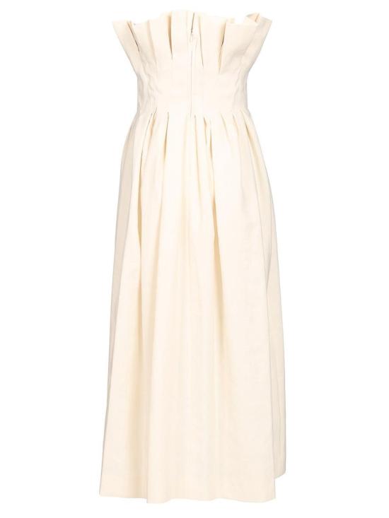 26FW 케이트 클로드 플리츠 드레스 5637232103 Beige - KHAITE