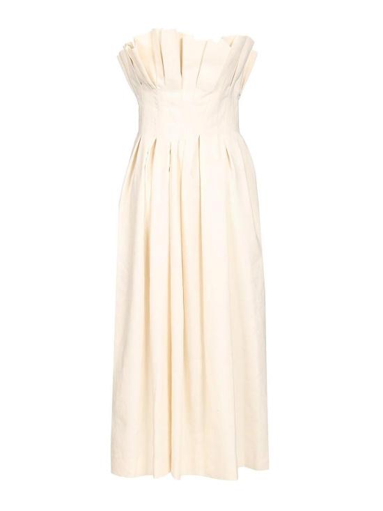 26FW 케이트 클로드 플리츠 드레스 5637232103 Beige
