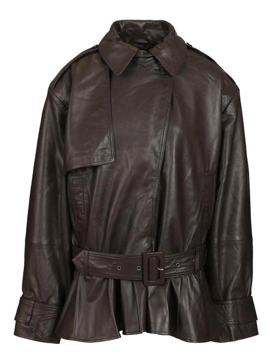 26FW 로테이트 바이 크리스텐슨 가죽 자켓 11581716671667 BROWN