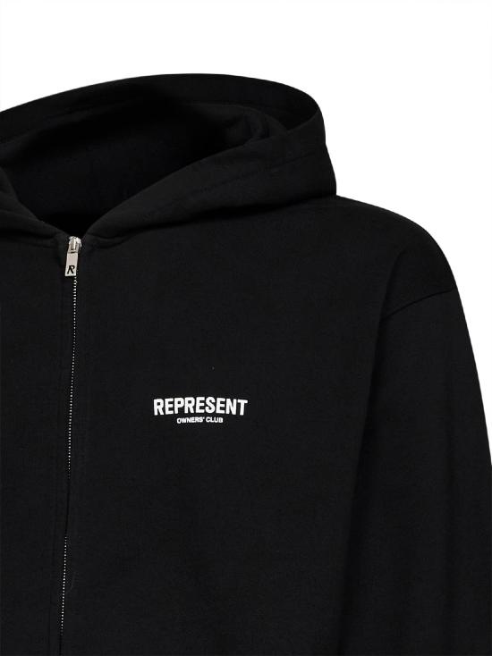26FW 리프레젠트 후드 티셔츠 OCM41122 001 BLACK - REPRESENT