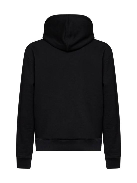 26FW 아미 스몰 하트 로고 루프백 오가닉 코튼 플리스 후드 BFUSW235730001 BLACK - AMI