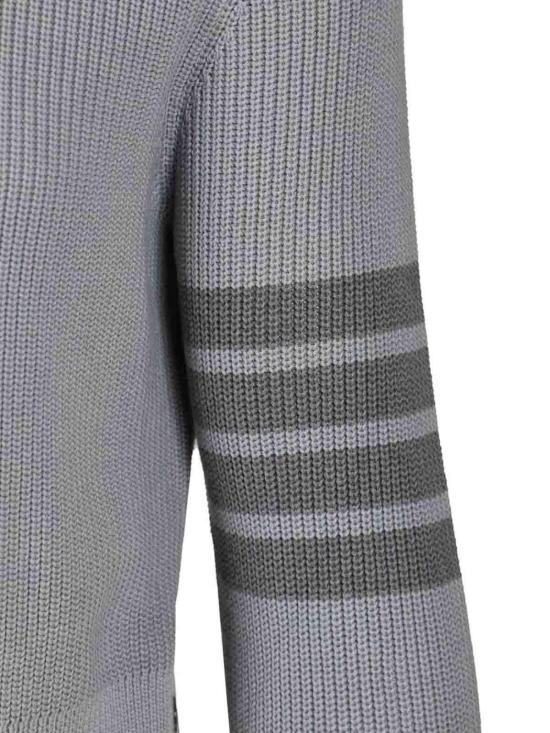 26SS 톰브라운 코튼 가디건 스티치 4바 풀오버 MKA580AY3065055 GREY - THOM BROWNE