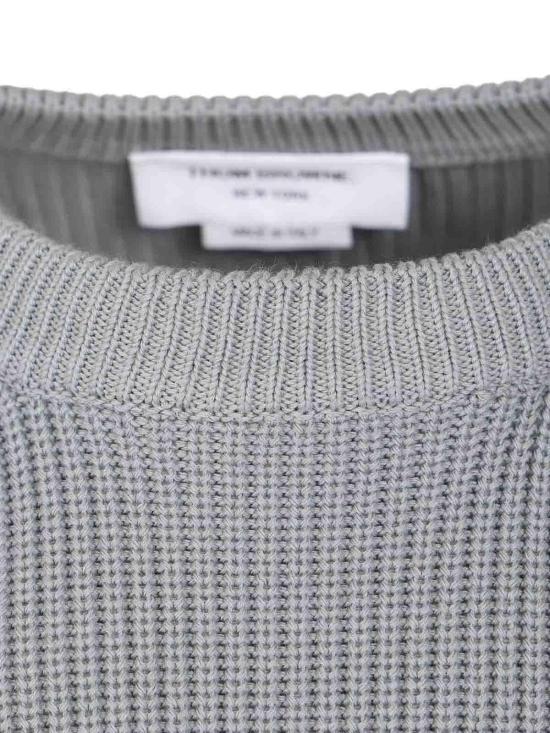 26SS 톰브라운 코튼 가디건 스티치 4바 풀오버 MKA580AY3065055 GREY - THOM BROWNE