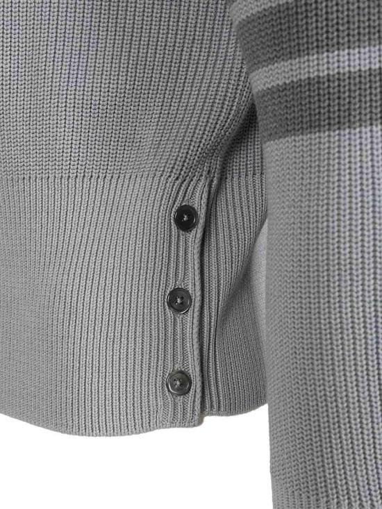 26SS 톰브라운 코튼 가디건 스티치 4바 풀오버 MKA580AY3065055 GREY - THOM BROWNE