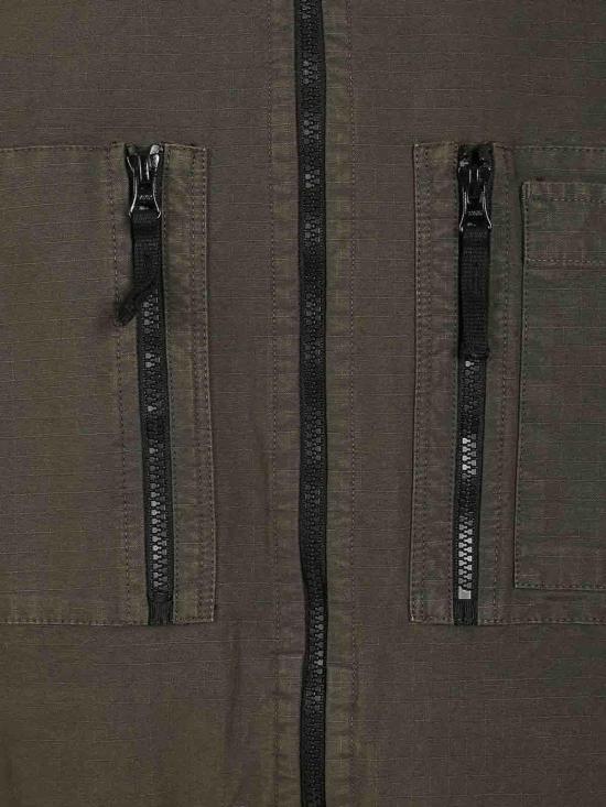 26FW 스톤 아일랜드 오가닉 코튼 립스톱 후드 오버셔츠 오가닉 코튼 립스톱 후드 오버셔츠 L2S151200011S0211V0078 - STONE ISLAND