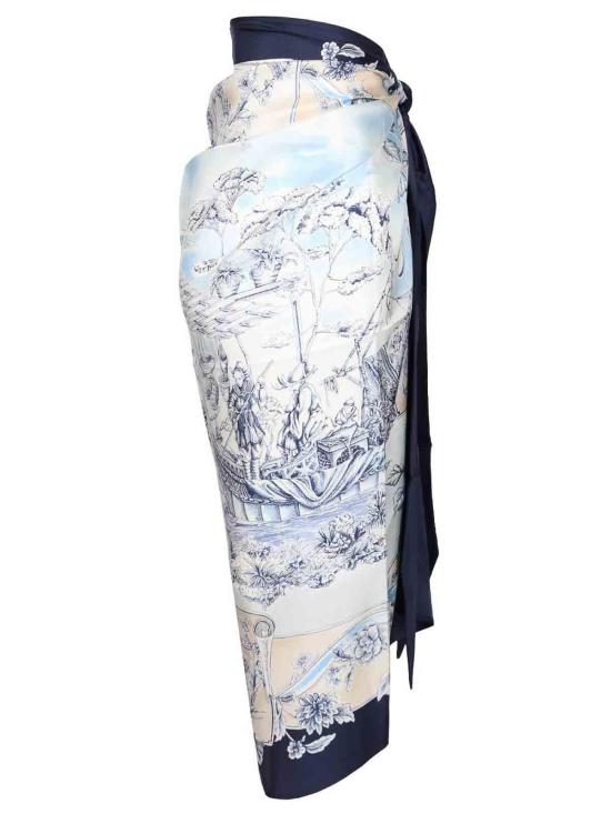 26FW 살바토레 페라가모 롱 스커트 321286795150001 LIGHT BLUE - SALVATORE FERRAGAMO
