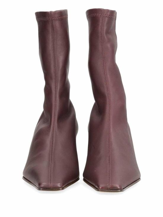 26FW 케이트 애리조나 스트레치 앵클 부츠 F1122994531 DARK RED - KHAITE