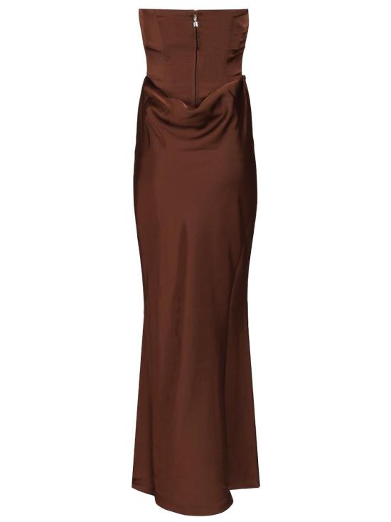 26FW 로테이트 바이 크리스텐슨 롱 원피스 11633629102910 Brown - ROTATE BY BIRGERCHRISTENSEN