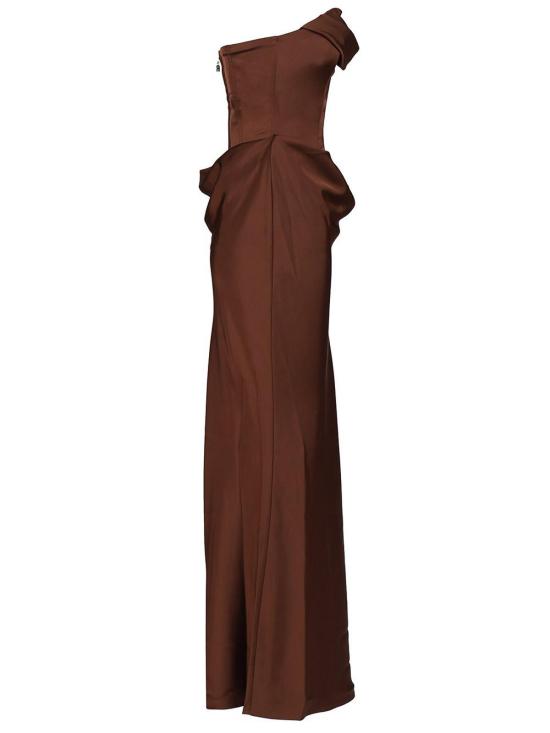 26FW 로테이트 바이 크리스텐슨 롱 원피스 11633629102910 Brown - ROTATE BY BIRGERCHRISTENSEN