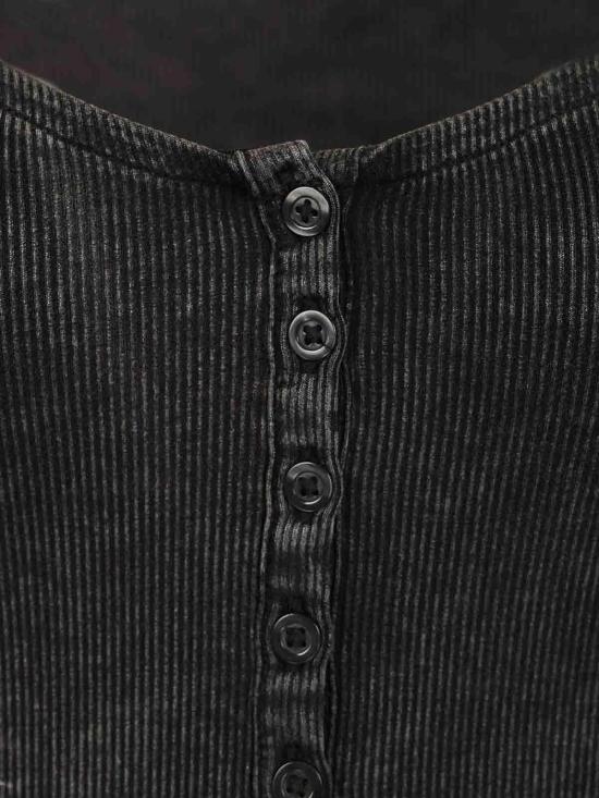 26SS 디젤 faded ribbed jersey 미디 드레스 A209630DCCQ9XX Black - DIESEL