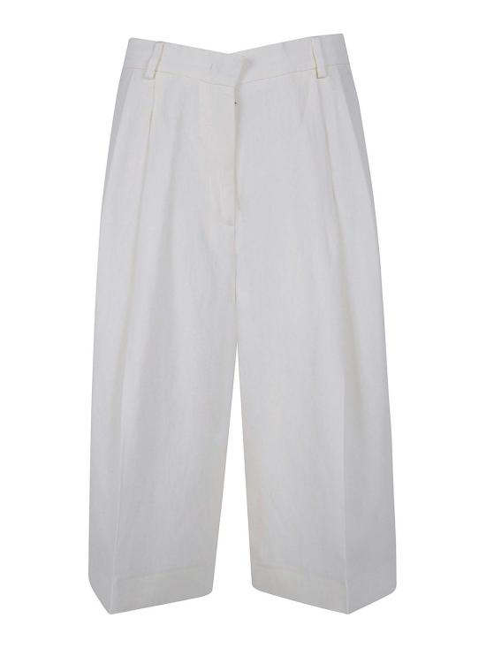 25FW 파비아나 필리피 플루이드 린넨 비스코스 버뮤다 쇼츠 PAD276F794M1500145 White