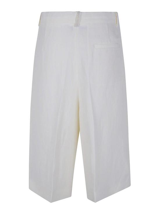 25FW 파비아나 필리피 플루이드 린넨 비스코스 버뮤다 쇼츠 PAD276F794M1500145 White - FABIANA FILIPPI
