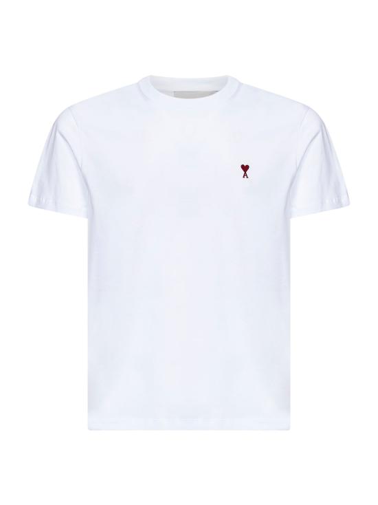 26FW 아미 스몰 하트 로고 티셔츠 BFUTS035U724100 WHITE