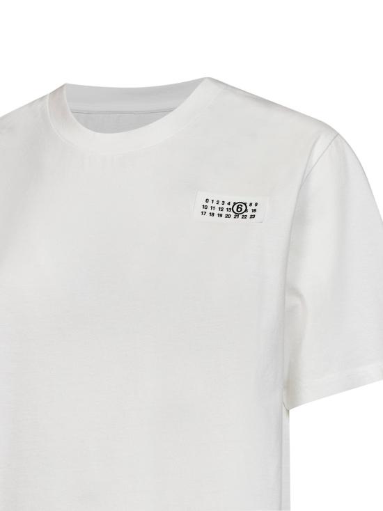 26SS MM6 메종마르지엘라 폴로 티셔츠 S52GC0336M20048101 WHITE - MM6 MAISON MARGIELA