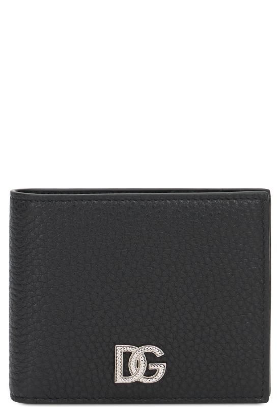26FW 돌체앤가바나 로고 플레이트 레더 반지갑 BP3102 BLACK