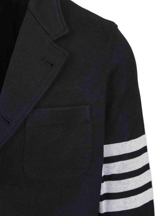26SS 톰브라운 더블 페이스 니트 4바 색 재킷 MJT575A07545415 BLUE - THOM BROWNE