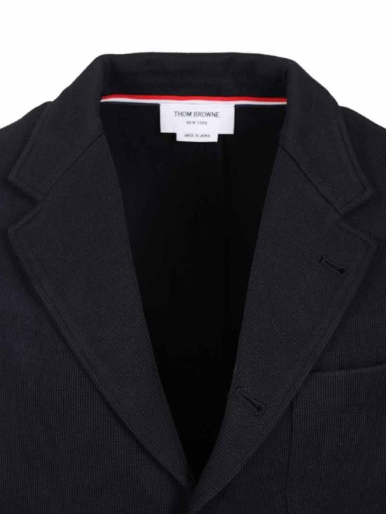 26SS 톰브라운 더블 페이스 니트 4바 색 재킷 MJT575A07545415 BLUE - THOM BROWNE