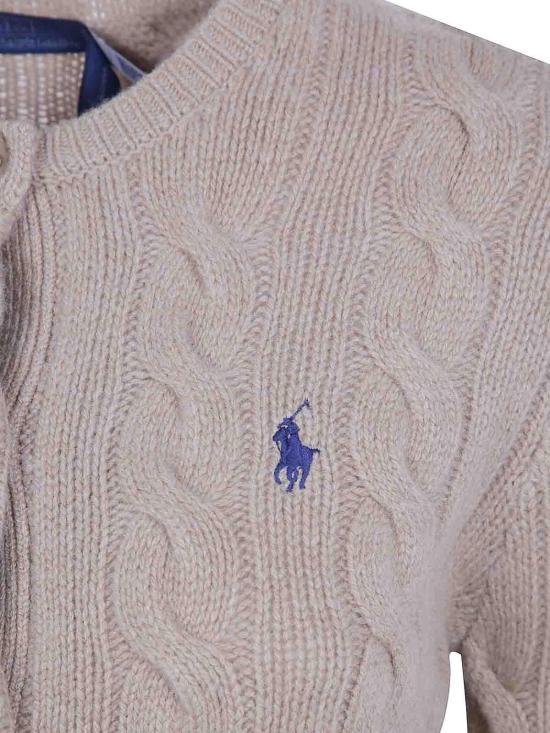 26FW 폴로 랄프로렌 로고 자수 크루넥 가디건 211972104099001 NUDE NEUTRALS - POLO RALPH LAUREN