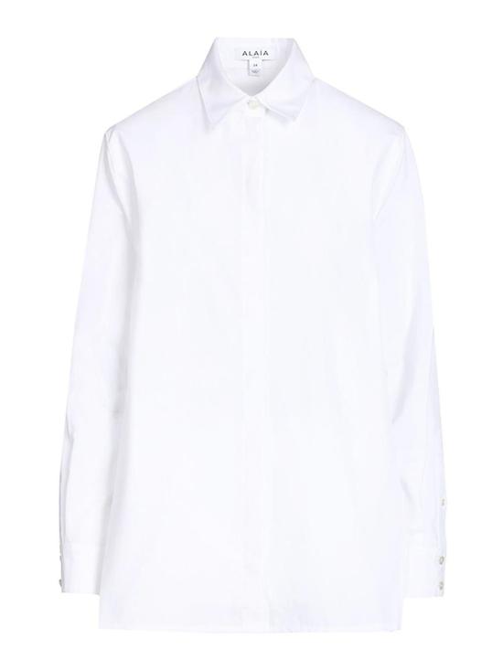 26FW 알라이아 셔츠 AA9C1013T611D000 WHITE