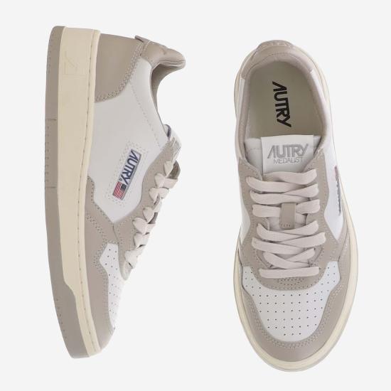 26FW 오트리 메달리스트 로우 레더 스니커즈 AULWWB67 BEIGE - AUTRY