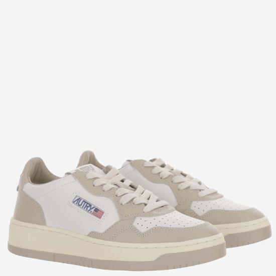 26FW 오트리 메달리스트 로우 레더 스니커즈 AULWWB67 BEIGE - AUTRY